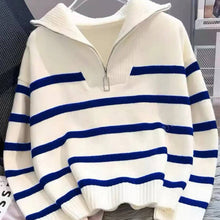 Load image into Gallery viewer, Women's Colorblock Striped Knit Sweater
