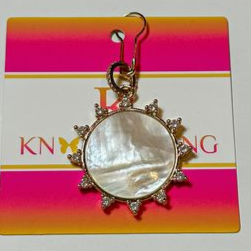Mop Sunburst Medallion Charm