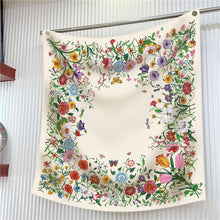 Load image into Gallery viewer, Tulip Floral Twill Silk Women’s Sun Scarf
