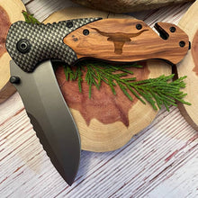 Load image into Gallery viewer, Longhorn Silhouette Pocket Knife
