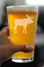 Load image into Gallery viewer, Moose Silhouette Pint Glass for Beer - 16 oz.
