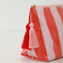 Load image into Gallery viewer, Travel Stripe Cosmetic Makeup Pouch Bag
