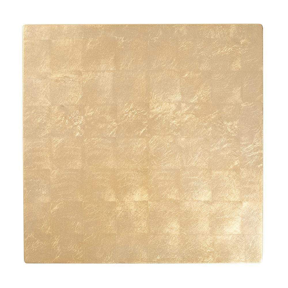 Square Gold Leaf Lacquer Placemat, Set of 4