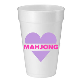 Heart Mahjong Foam Cups