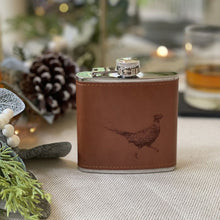 Load image into Gallery viewer, Pheasant Leather Hip Flask
