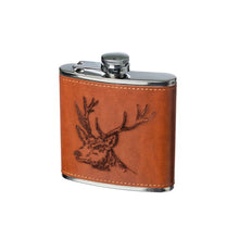 Load image into Gallery viewer, Stag Leather Hip Flask
