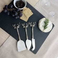 Load image into Gallery viewer, Stag Set of 3 Cheese Knives
