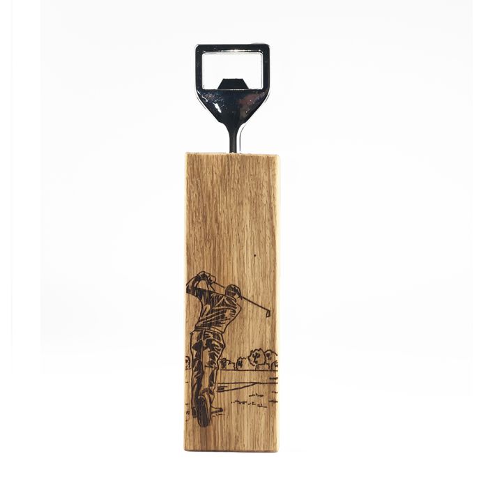 Golf Oak Bottle Opener