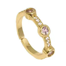Load image into Gallery viewer, Colorful CZ Stud Adjustable Ring
