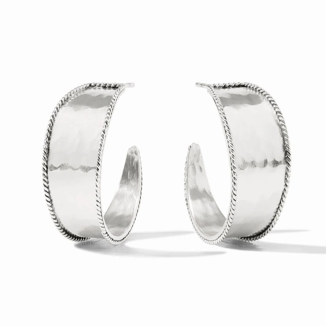 Silver Savoy Hoop Earrings