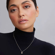Load image into Gallery viewer, SS 18k Newport Dia 13x6 Pendant
