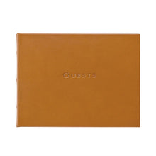 Load image into Gallery viewer, British Tan Traditional Leather Guest Book
