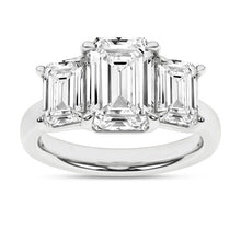 Load image into Gallery viewer, 14K WG 3-Stone Emerald Band
