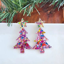 Load image into Gallery viewer, Sparkle Christmas Tree Earrings
