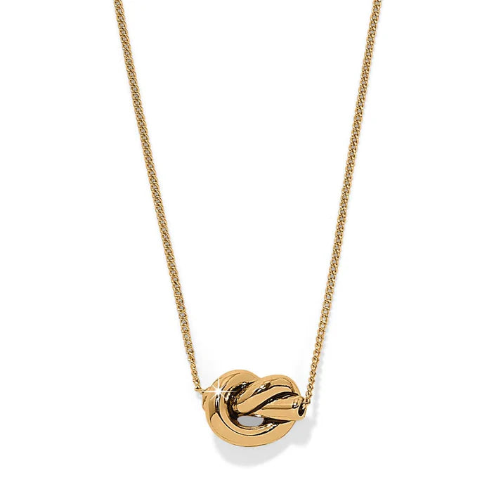 Interlok Single Knot Mini Necklace Gold