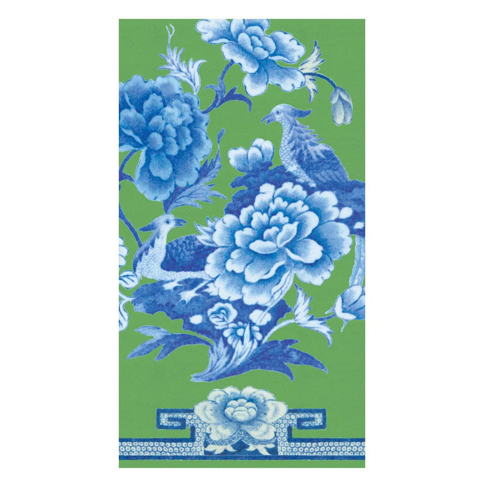 Green & Blue Plate Guest Towel
