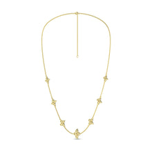 Load image into Gallery viewer, 14K YG Diamond Petals Station Necklace
