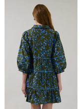 Load image into Gallery viewer, Retra Collared Tiered Mini Dress
