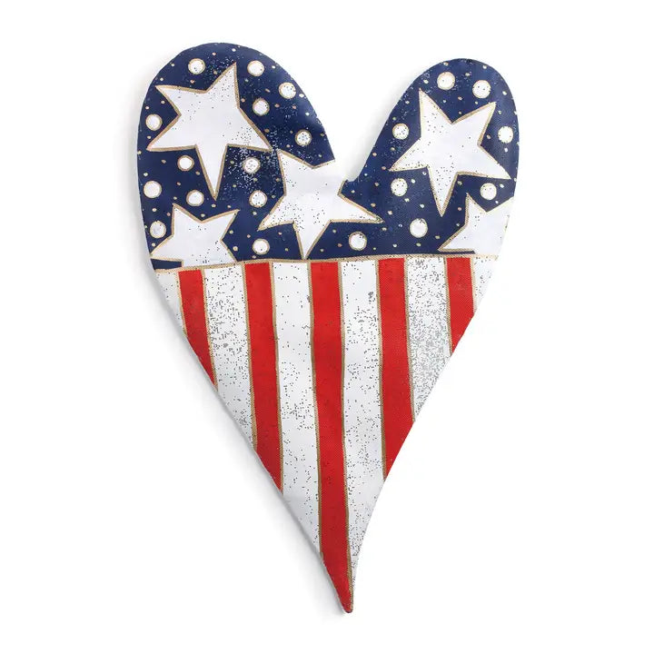 Stars & Stripes Heart Door Hanger