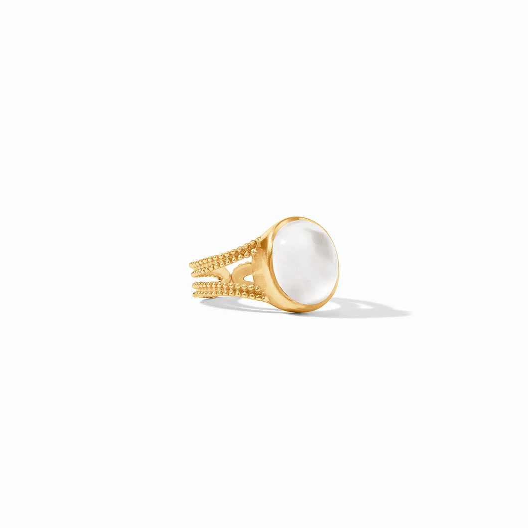 Iridescent Crystal Clear Cabochon Ring
