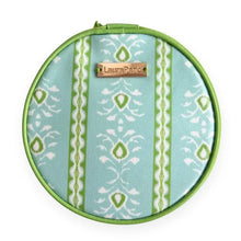 Load image into Gallery viewer, Rosemary Stripe Blue Round Jewelry Case
