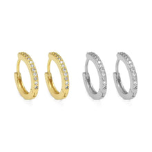 Load image into Gallery viewer, CZ Huggie Hoop Earrings
