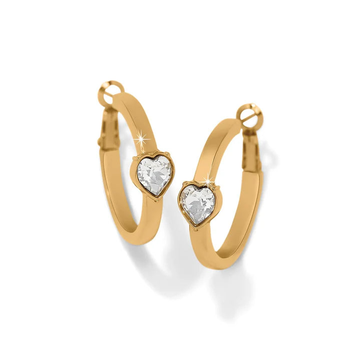 Mystery Of Love Heart Crystal Hoop Earrings
