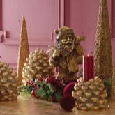 Load image into Gallery viewer, Large Gold Wire Lace Cone Tree
