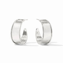 Load image into Gallery viewer, Silver Savoy Hoop Earrings
