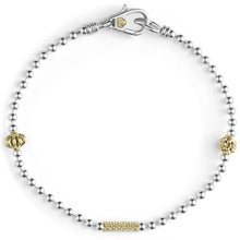 Load image into Gallery viewer, SS 18K Caviar Ball Chain Bracelet
