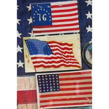Load image into Gallery viewer, Betsy Rose American Flag Glass Decoupage Tray
