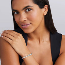 Load image into Gallery viewer, Caviar Bubbly  Silver Beaded Cuff Bracelet
