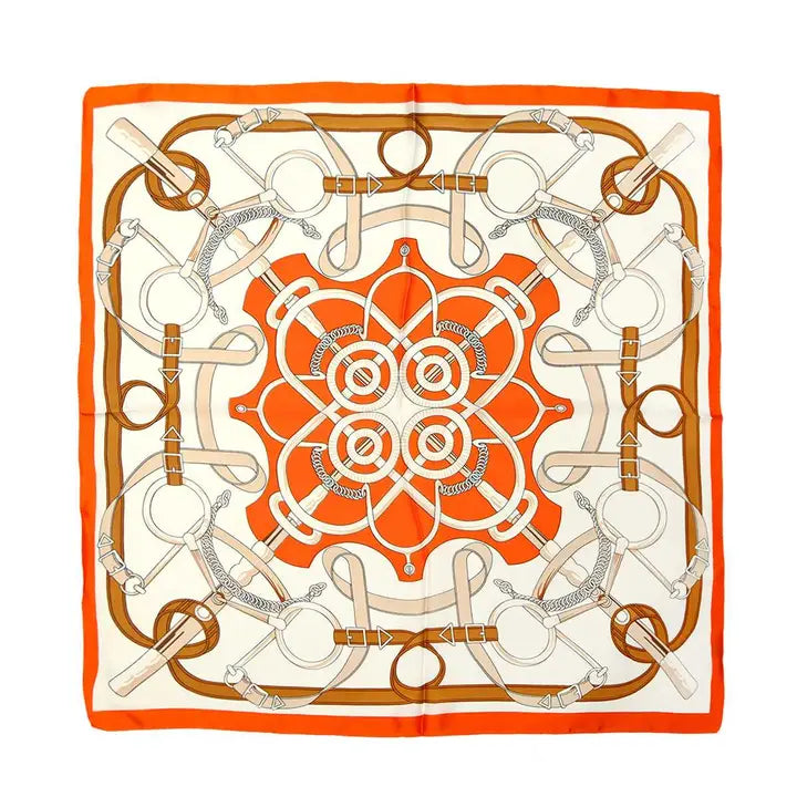 Belt & Geometric Pattern Printed Scarf