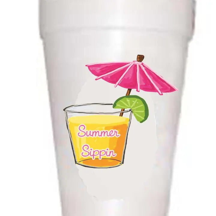 Summer Sippin' Styro Cups