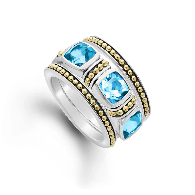 Swiss Blue Topaz Stacking Rings