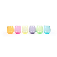 Load image into Gallery viewer, Bright Unbreakable Acrylic Stemless Wine Glasses
