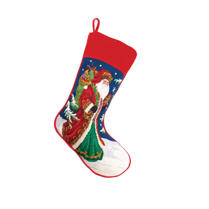 Santa Needlepoint Stocking