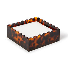 Load image into Gallery viewer, Scalloped Tortoise Cocktail Napkin Holder
