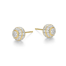 Load image into Gallery viewer, 8mm Halo Stud Earrings
