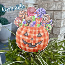 Load image into Gallery viewer, Bloom and Boo Reversible Garden Stake
