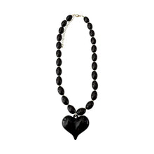 Load image into Gallery viewer, Roxie Beaded Necklace With Heart Charm
