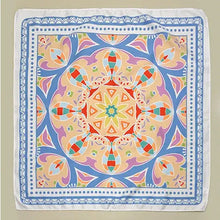 Load image into Gallery viewer, Colorful mandala patterned cloth on a beige background
