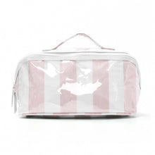 Load image into Gallery viewer, Checkered Striped Open Flat Cosmetic Makeup Pouch
