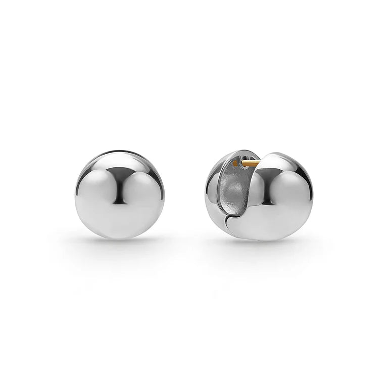 SS Caviar Bubbly 13mm Round Stud Earring