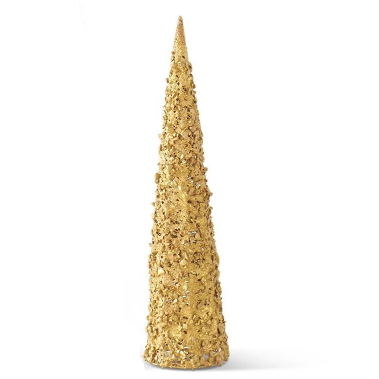 Small Gold Wire Lace Cone Tree