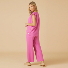 Load image into Gallery viewer, DreamTech Pleated Shoulder Tank with Cropped Pant
