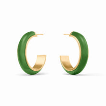 Load image into Gallery viewer, Palmetto Green Carnaby Hoop Earrings
