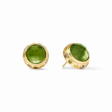 Load image into Gallery viewer, Iridescent Palmetto Green Rainbow Stud Earring
