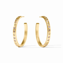 Load image into Gallery viewer, Champagne Radiance Rainbow Hoop Earring
