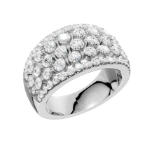 Load image into Gallery viewer, 14K WG Multi-Row Diamond Ring
